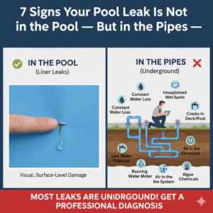 pool divers in nj cant find pool pipe lealks